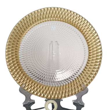 VIDRIO REDONDO DORADO GRUESO