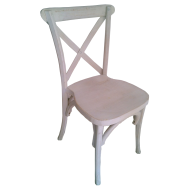 Silla Crossback Blanco Viejo